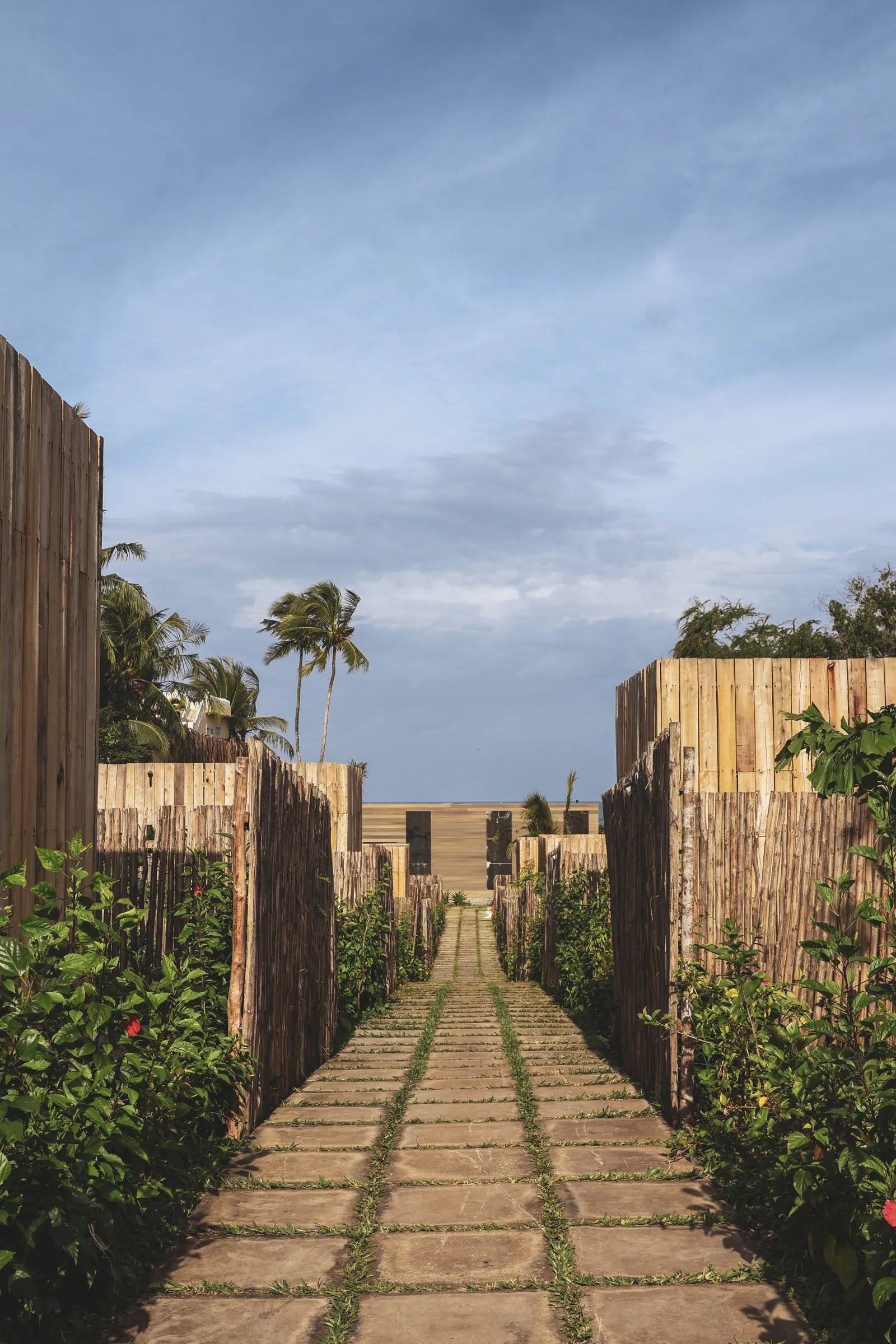 The path between the cabins